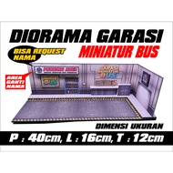 Miniature Bus Garage Diorama