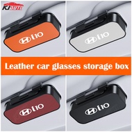 Hyundai I10 Car Sunshade Glasses Box Sunglasses Leather Storage Box Car Interior Accessories