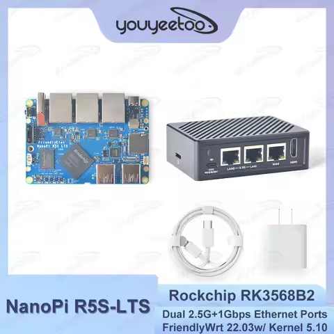 Nanopi R5S LTS Rockchip RK3568B2 4GB RAM 32GB eMMC Development Board Quad-Cortex-A55 CPU 2.0GHz,2x P