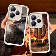 White Casing for Tecno POP 8 Spark 30C GO1 GO1S GO GO2 9 20 Pova 5 4 7 6 Pro 2024 2023 Plus Camon 12