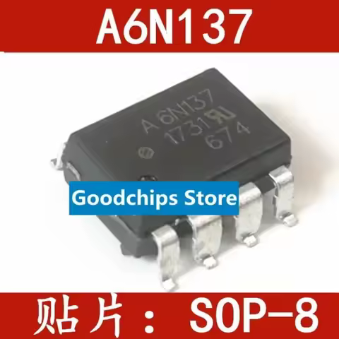 10pcs A6N137 SMD Optocoupler 6N137 Electronic Integrated Circuit SOP-8 SMD New Import SOP8 HCPL-6N13
