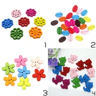 ANEKA - [5PCS] Wooden Buttons Handmade Series Wooden Buttons