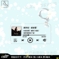 A-6💘Domineering PlayJAYAlbum Jay Chou Lyrics Keychain Customized Acrylic Pendant Support Peripheral Creative Small Gifts