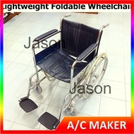 Lightweight Foldable Steel Wheelchair Kerusi Roda Besi Ringan