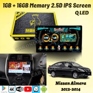 NISSAN ALMERA 2012-2014 ~ MOHAWK T3L MS SERIES Q-LED 1GB+16GB 4K ANDROID PLAYER WITH CASING PLUG AND PLAY