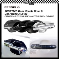 Perodua Series SPORTIVO Door Handle Cover Bowl Carbon Chrome Accessories Myvi Alza Ativa Axia Bezza