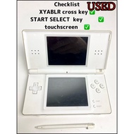Nintendo DS Lite USG-001 ( Crystal White ) With Stylus console operation check