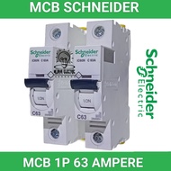 MCB 1P 63A IC60N A9F74163 Schneider ACTI9 mcb 1phase 63a
