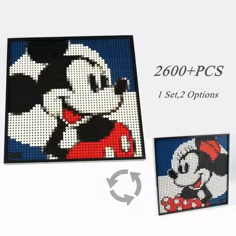 Avatar Mosaic Mouse Wall Decor Pixel Art Painting Model Building Block Brick Party Gift Toys Birthda