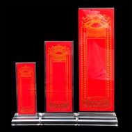 Buddhist Supplies Ritual Tools Buddha Hall Altar Ancestor Tablet Thickened Base Transparent Acrylic 