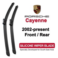 Car Wiper Blade for Porsche Cayenne 2002-present (955/957/958/959/9PA/92A/9Y0) front rear silicone w