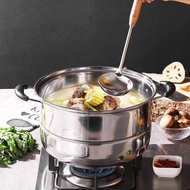 ❧♠┅Stainless Pot Stainless Steel Steamer Cookware Multi-functional Three Layers For Siomai, Siopao