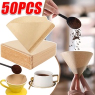 50Pcs V60 Drip Filter Paper / V01 Hand-Poured Coffee Filters / Espresso Machine Mocha Pot Strainer