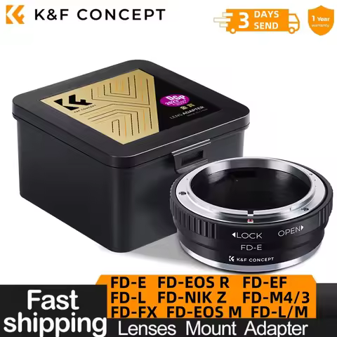 K&F Concept Lens Mount Adapter for Canon FD FL Lens to Sony E NEX Canon EF EOS R EOS M Nikon Z Fujif