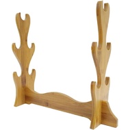 SUPVOX Bamboo Flute Display Rack and Swords Holder, 5-Tier Storage Stand for Musical Instruments and