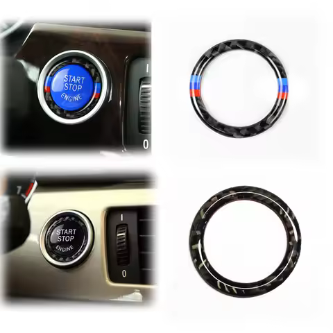 Car Click Start Decoration Circle Stickers Start Up Engine Button Decal For BMW 3 Series E90 E92 E93
