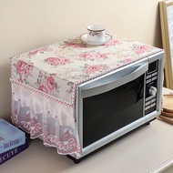 Microwave Oven Cover Lace Anti-dust Cover Towel Microwave Cover Korean Style Fabric Oven Cover Cover Oil-proof Cover Cloth