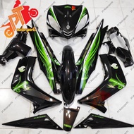 LC 135 V1 Cover Set Bodyset Batik Hitam Hijau Black Green LC V1 New Design 2K Tanam No 5