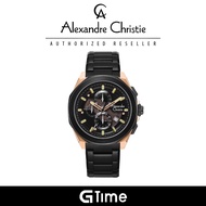 [Official Warranty] Alexandre Christie 6645MCBBRBA Men's Black Dial Stainless Steel Strap Watch