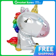 Party 383Eiv53 Super Shape Foil Balloon Satin Sitting Unicorn Balloon Foil Silver