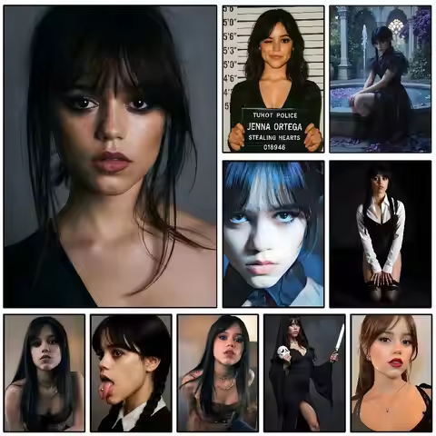 Actor J-Jenna O-Ortega Poster Art With Prints Home Bedroom Living Room Decoration Gift