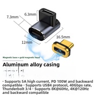 Type-C Magnetic USB4 Adapter Head 24Pin Bendable PD Fast Charge 140W Suitable for Apple Huawei Honor