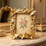 European Vintage Gold Butterfly Photo Frame, 5x7 Inch And 8x10 Inch Vintage Photo Frame, Exquisite G