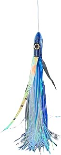 3.5 Oz 7 inch Flying Islander Offshore Trolling Lure, Tuna, Mahi, Wahoo Lure - 1 Pack (Blue/White)