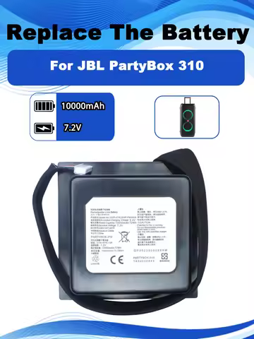 7.2V Replacement Battery For JBL PartyBox 310 Wireless Bluetooth Speaker batteries 10000mAh