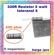 330 R 330 ohm 330R Resistor 2 watt 2watt toleransi 5% 2w