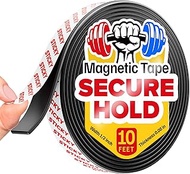 X-bet MAGNET Flexible Magnetic Strip - 1/2 Inch x 10 Feet Magnetic Tape with Strong Self Adhesive - 