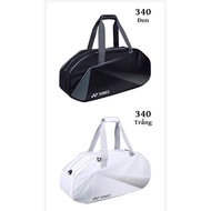 [In stock ️] BA340CR Badminton Bag Black and White - Large Capacity - Has Separate Shoe Compartment 