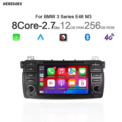 7" Android 14 Carplay Car Multimedia Player Navigation Stereo 12GB Bluetooth Wifi GPS Car Radio For 