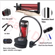 Foot Air Pump Basikal Pam Road Portable Air Bicycle Pump Compressor MTB Pedal Tire Inflator