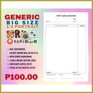 ◄ ◑ ❡ PETTY CASH VOUCHER Carbonized GENERIC ONLY