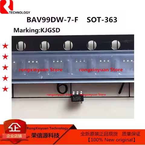 10Pcs/lot BAV99DW-7-F KJGYM KJG SOT-363 BAV99DW BAV99 QUAD SURFACE MOUNT SWITCHING DIODE ARRAY 100% 