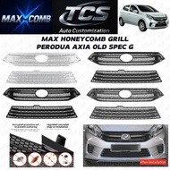 PERODUA AXIA OLD G SPEC 2017-2019 CAR MAX HONEYCOMB GRILLE COVER GARNISH ACCESSORIES NET SKHONGAUTO