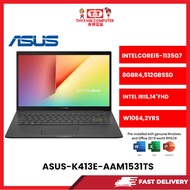 ASUS-K413E-AAM1531TS-BLK-INTELCOREI5-11300,8GBR4,512GBSSD,14"FHD,INTELIRIS,W1064,2YRS,H&S