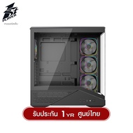 เคสคอมพิวเเตอร์ 1st Player GM7 Tempered Glass ATX Gaming Case with Cooling Fan(FN7R x3 FN7 x1) รับปร
