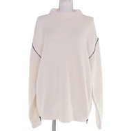 全新☆ TOM FORD MAK1191 100% 羊絨拉鍊長袖針織衫，白色，XXS 碼，義大利製造，正品，女款（2022 年款）