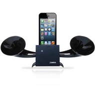 限量各3組!(福利品~功能皆正常)(iPhone SE 系列以下機種專用)雙聲道立體擴音器ZIMMA 山毛櫸(經典黑版)
