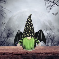 Halloween Ornaments Bat Wings Printing Black Faceless Doll Halloween Doll Ornaments
