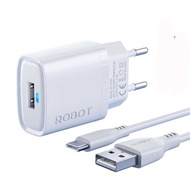 ROBOT RT-K7SC K7 New Led Indicator Charger Robot Type C 1.2A 1USB Original Casan Robot Type C Type-C