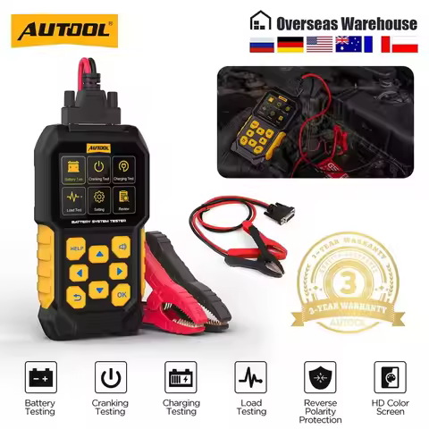 AUTOOL BT460 Vehicle Battery Tester 12v24v Battery Life Capacity Internal Resistance Tester With 2.8