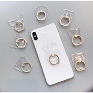 a - Ring Stand hp / Stand Holder hp / TransparentRing Character HP Ring - sakura bear love round rab