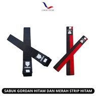 SABUK TAEKWONDO - GORDAN / SABUK HITAM / SABUK MERAH STRIP HITAM