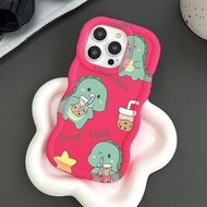 Casing For IQOO Z6 5G U1x Soft Casing Camera Protector Cute Little Dinosaur Silicone Lens Protector 