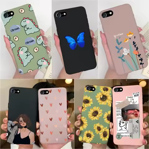 Luxury Cool Girl Capa For iPhone 7 8 Plus 7plus Phone Cover Cases Soft Silicone Protective Shell For