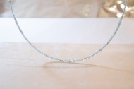磷灰石- 925 SILVER切面磷灰石2.5mm- 細緻頸圈項鍊