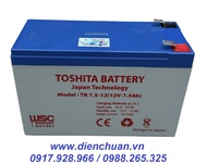 Ắc quy TOSHITA 12V-7.5Ah - Siêu khuyến mại Ắc quy khô 12V 75Ah